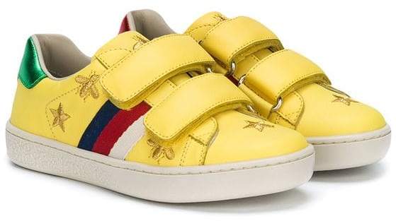 Gucci Kids embroidered Web sneakers