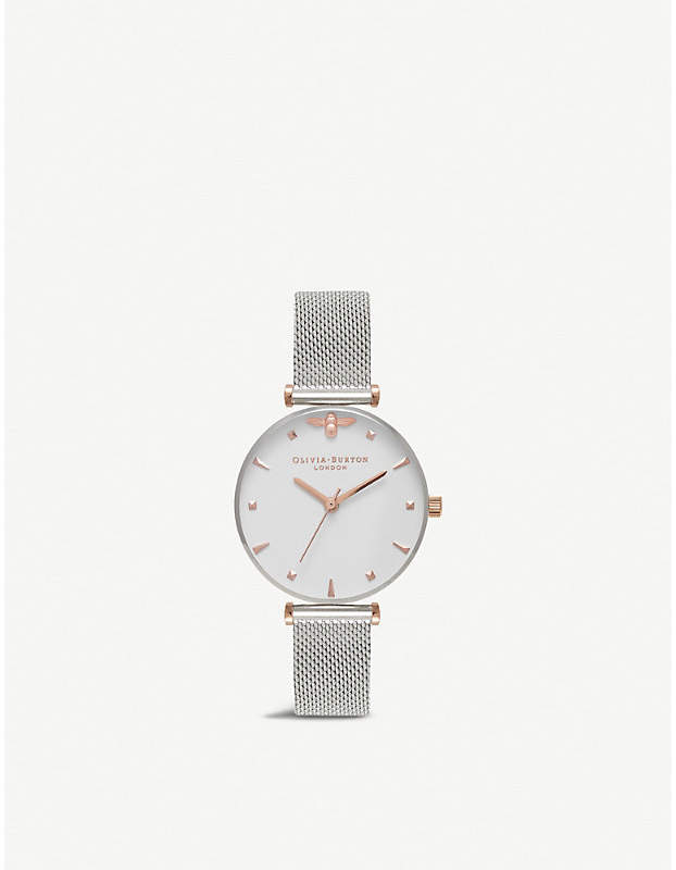 Queen Bee rose-gold and silver watch