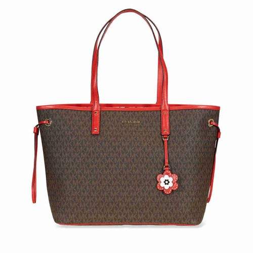Michael Kors Carter Large Tote- Brown/Begonia - ONE COLOR - STYLE