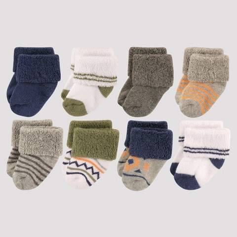 Baby Boys' 8pk Sock Set - Blue 0-6M