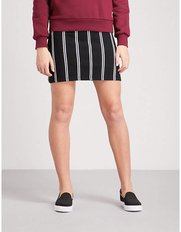 Chocoolate Striped knitted mini skirt