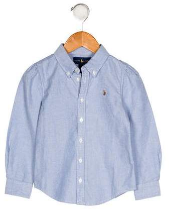 Boys' Collar Button-Up Shirt
