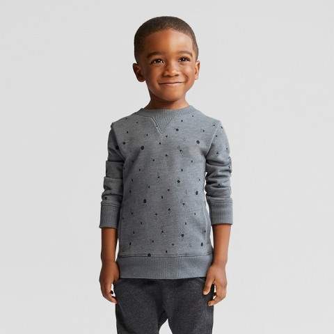 Toddler Boys' Pullover Sweatshirt Charcoal