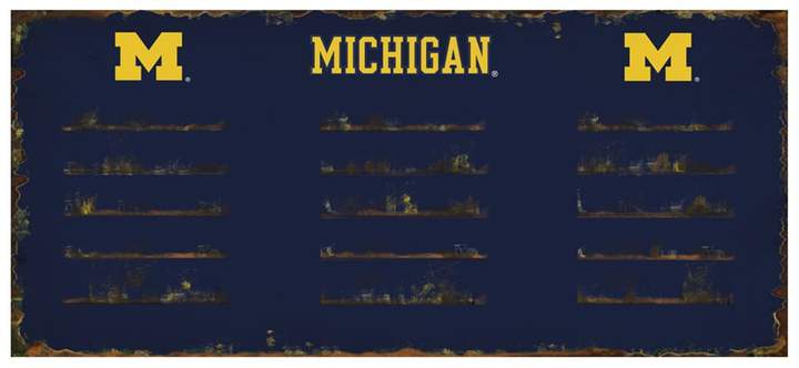 Michigan Wolverines 3-Hook Metal Coat Rack