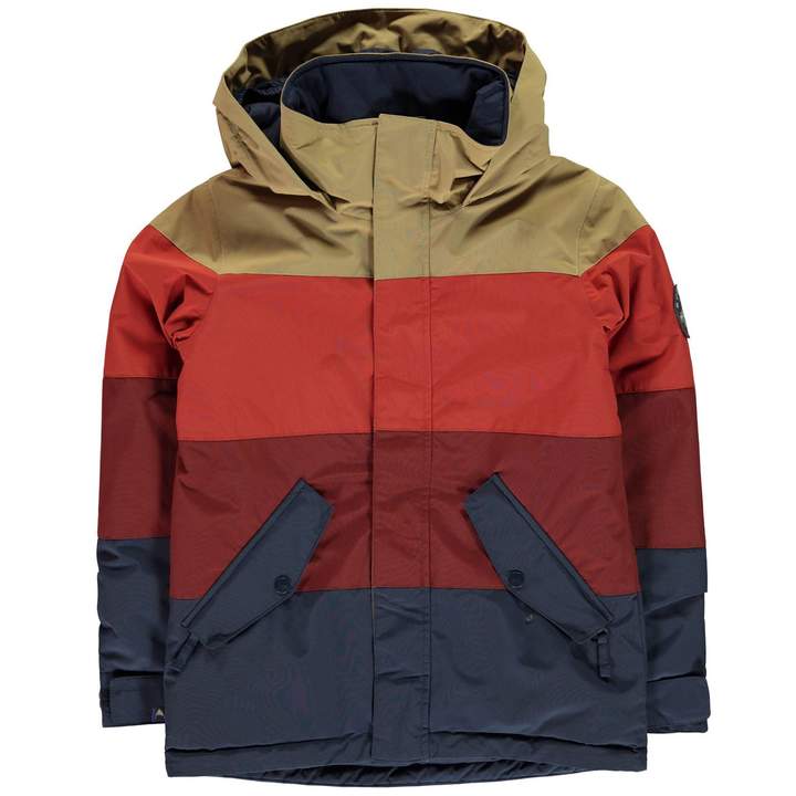 Boys Symbol Jacket Junior Ski Coat Top Hooded Zip Full Warm Colour