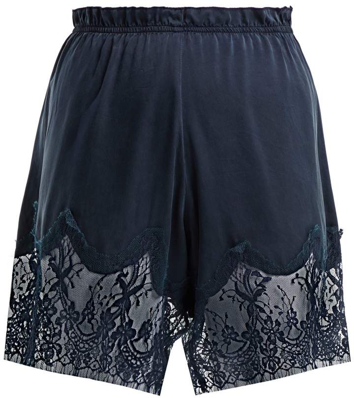 Waterlily silk shorts