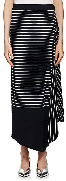 Women's Striped Knit Merino Wool Skirt