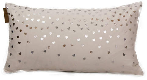 Westex Emma and Violet Foil Hearts Lumbar Pillow
