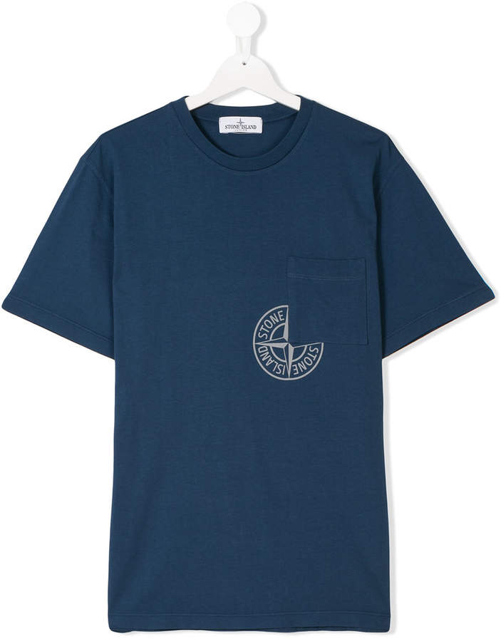 Stone Island Junior Teen logo print T-shirt