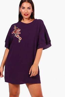 Damen Plus Bethany Etuikleid aus Webmaterial mit Applikation