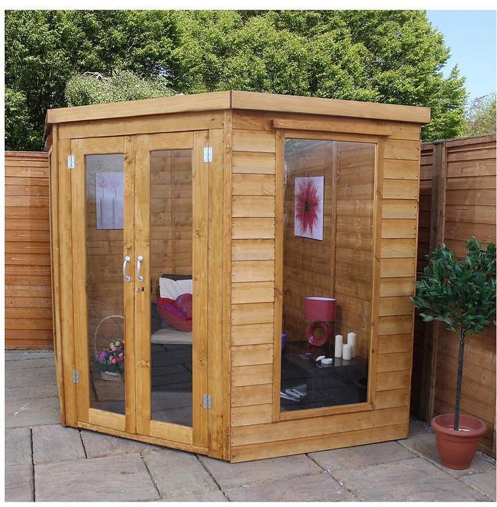 MERCIA 7 X 7 Ft Premium Corner Tongue & Groove Summerhouse - Assembly Included