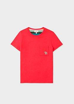 Boys' 2-6 Years Red Zebra Logo T-Shirt