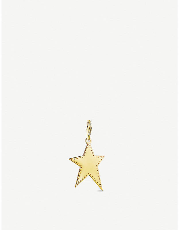 Irregular star 18ct yellow-gold charm