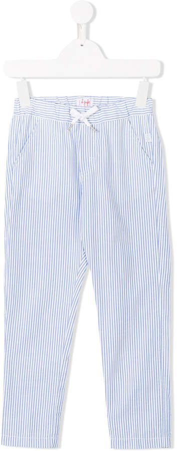 striped slim trousers