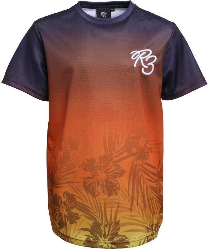 Ripstop Boys Tarragon Sublimation Print T-Shirt Navy/Orange