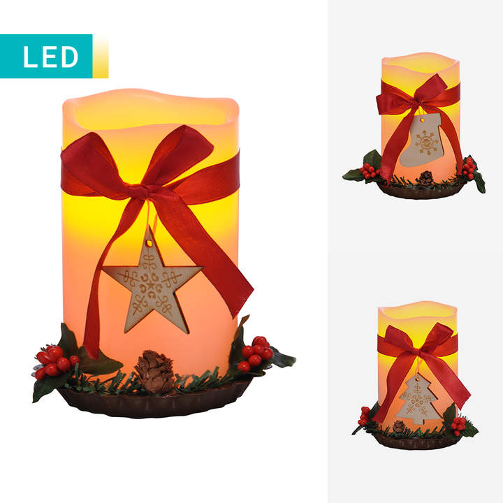 LED-Weihnachtskerze aus Echtwachs