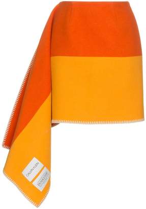 Calvin Klein striped blanket skirt