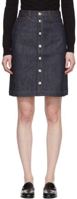 Indigo Theresa Button-up Skirt