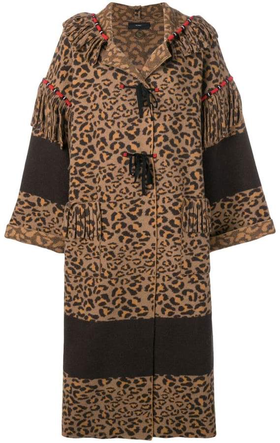 Alanui leopard print coat