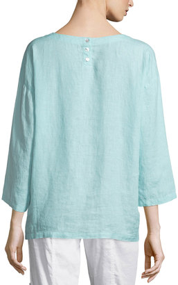 Eileen Fisher Organic Handkerchief Linen Tunic w/ Pockets - ShopStyle