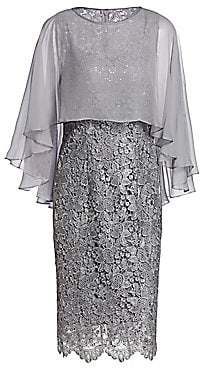 Teri Jon by Rickie Freeman Women's Sheer-Overlay Lace Cocktail Dress Teri Jon by Rickie Freeman Women's Sheer-Overlay Lace Cocktail Dress