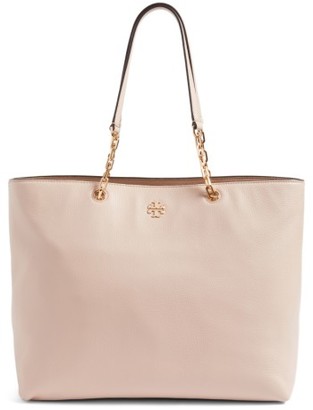 Tory Burch Frida Pebbled Leather Tote - Beige