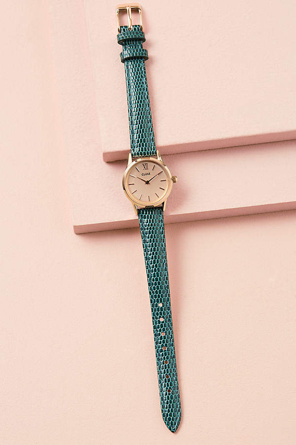 La Vedette Armbanduhr mit Lederarmband - Green