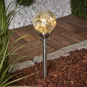 Glory - Solar-Erdspießleuchte mit Glaskugel