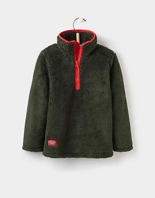 124556 Boys Half Zip Fleece Sweatshirt in 100% Polyester in Coal