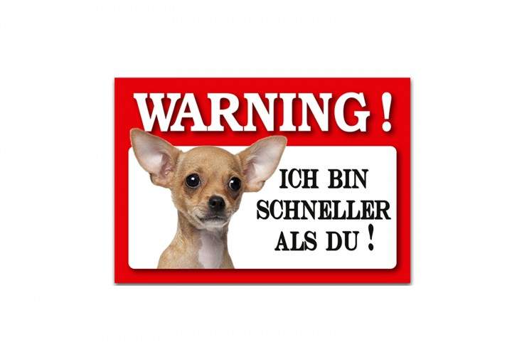 HTI-Line Chihuahua Blechschild Wachhund