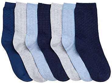 Boys' Marl Textured Socks, Pack of 7, Multi