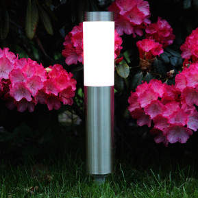 Zylindrisch geformte LED-Erdspießlampe Freya