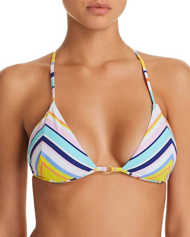Amalfi Coast Striped Vixen Triangle Bikini Top