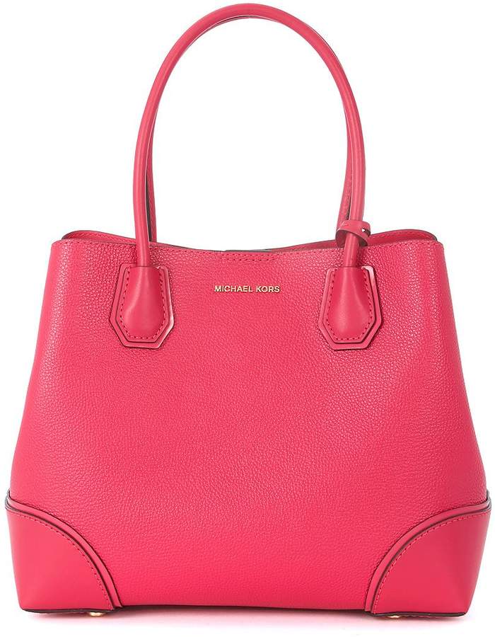 Michael Kors Mercer Gallery Ultra Pink Leather Shoulder Bag - ROSA - STYLE