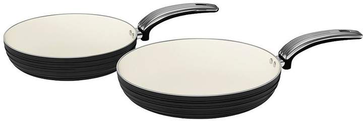 Retro Set Of 2 Frying Pans – Black