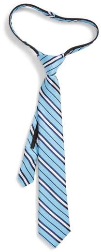 Candy Stripe Silk Zip Tie