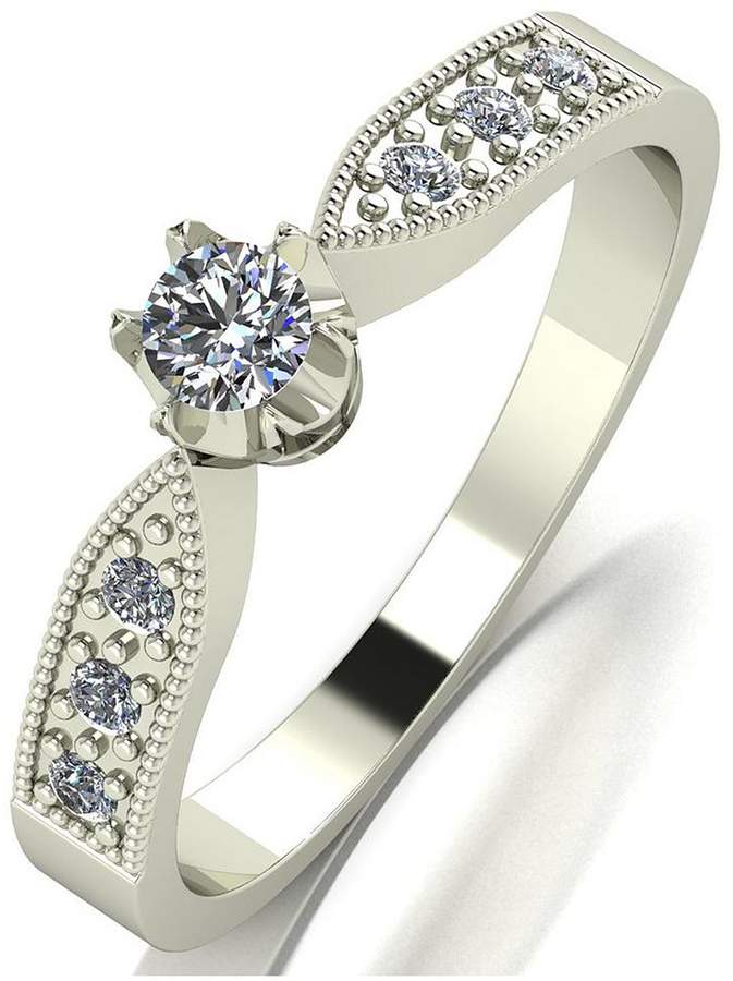 Love DIAMOND Love Diamond 9ct White Gold 25pts Total Diamond Solitaire Ring