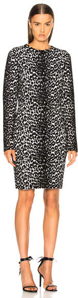 Leopard Jacquard Sweater Dress