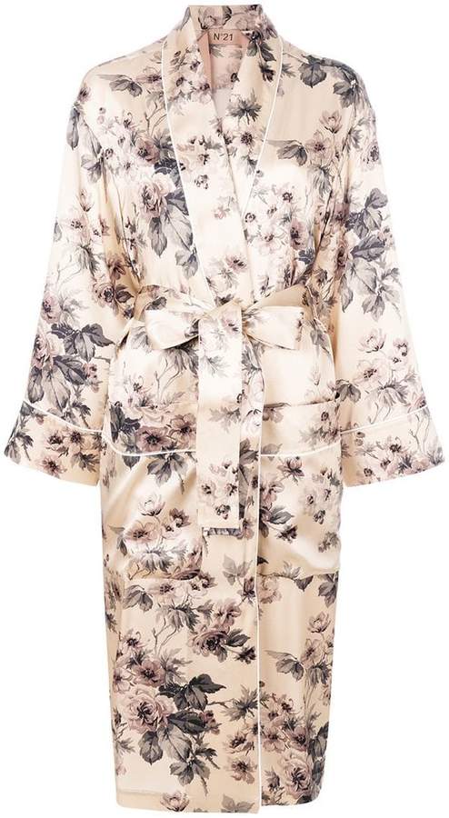 floral wrap coat
