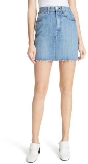 Moss High Waist Denim Miniskirt