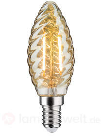 E14 4,5W 825 LED-Kerzenlampe gedreht gold, dimmbar