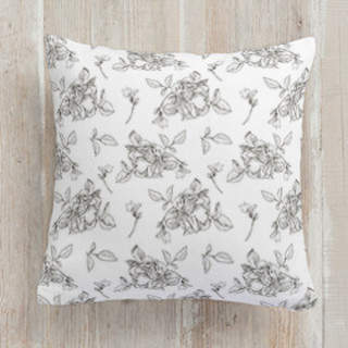 Floral Toile Square Pillow