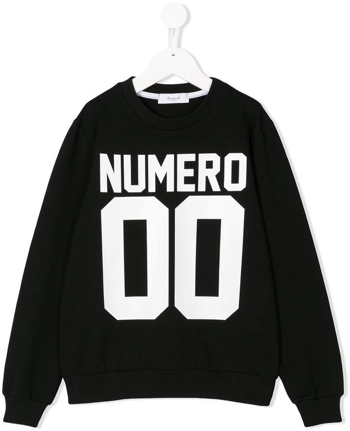 Numero00 Kids logo print sweatshirt