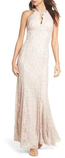 Embellished Lace Gown