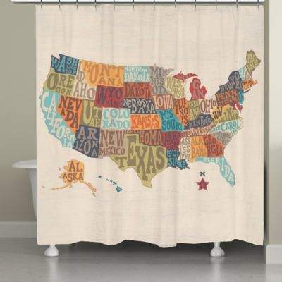 Laural Home® States Collage Shower Curtain