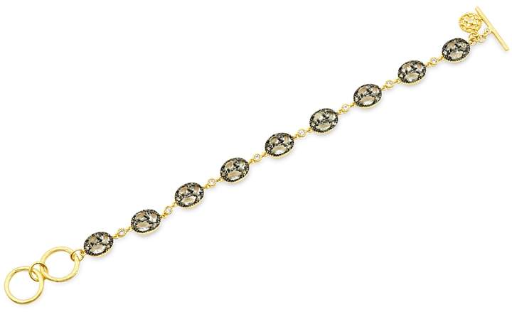 Rose d'Or Pave Cluster Toggle Bracelet