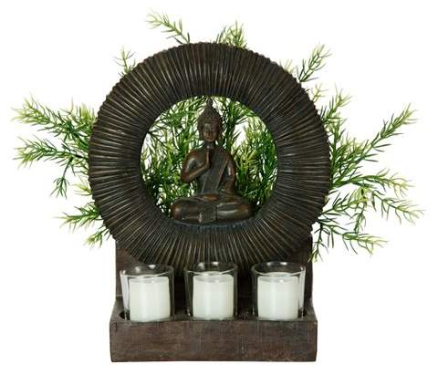 Buy Bombay Outdoors Novelty Buddha Planter And Tealight - Brown - Bombay® Outdoors!