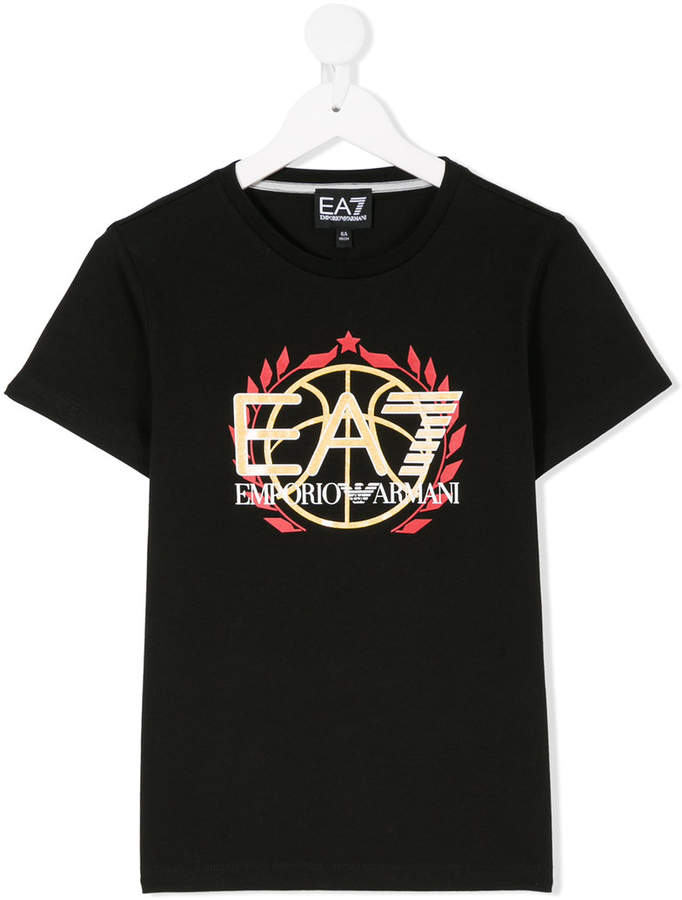 Ea7 Kids printed logo T-shirt