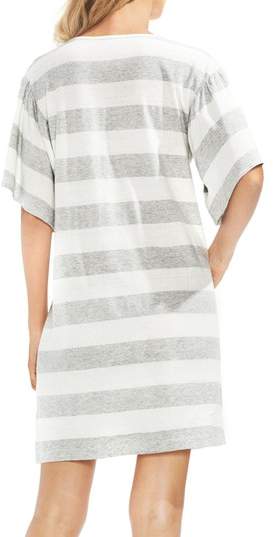Ruffle Sleeve Stripe T-Shirt Dress