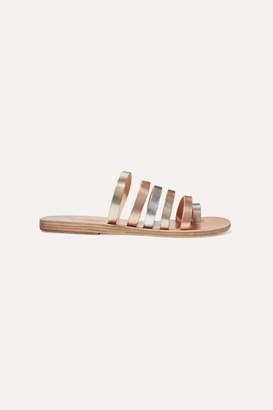 Ancient Greek Sandals Niki Metallic Leather Sandals - Gold